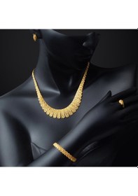 Resim Bilezikci Kalem İşlemeli İtalyan 14 Ayar Altın Düğün Seti St4lbs14k30077 