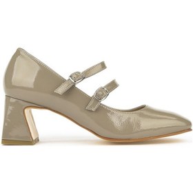 Resim Ziya, Kadın Hakiki Deri Topuklu Ayakkabı 1431030z25009 Vizon 1431030z25009 310 Vizon 