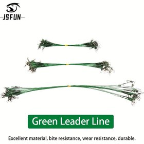 Resim 20 Adet Paslanmaz Çelik Yeşil Lider Hat Döner Bağlantı Elemanları - Isırığa Dirençli, Aşınmaya Karşı Dayanıklı Balıkçı Aksesuarları (15cm/20cm/30cm) - Balıkçılar ve Babalar Günü İçin İdeal Hediye, Balıkçı Temel Ekipmanları | Örgülü Dokuma | Sağlam Balıkçılık Malzemeleri 