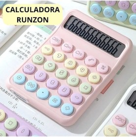 Resim Runzon Renkli Hesap Makinesi Yuvarlak Uçlu 12 Hane Mavi Rz-822 4741 Açık Mavi 