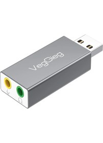 Resim Skygo USB Harici Ses Kartı Adaptörü 3.5mm Kulaklık ve Mikrofon Girişli 