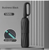 Resim Oldfriend Siyah Nane Yeşili Rüzgar Geçirmez Upf50+ Katlanabilir 3-diz Güçlendirilmiş Seyahat Şemsiyesi 