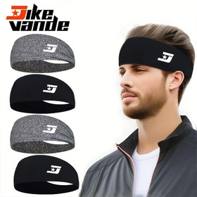Resim Erkekler için Spor Başlık Ter Bandı, Ter Emici Egzersiz Başlık Bandı, Yoga Koşu Bisiklet Esnek Saç Bandı 