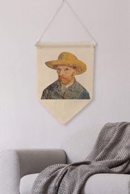 Resim Salon Pinterest Duvar Dekoru, Van Gogh Sanat Serisi, Kanvas Flama Askılı Duvar Örtüsü NO:448 - Renkli - 16 / 30 x 40 