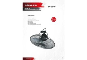 Resim SV-2040 Sanayi Tipi Tavan Sarhoş Vantilatör 
