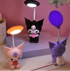 Resim Çılgıntrend Sanrio Kawai Kuromi Led Şarzlı Çocuk Odası Masa Lambası 