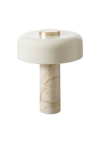 Resim Mudo Home Pılz Krem Mermer Abajur 37x48 Cm 