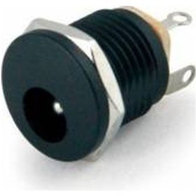Resim 10 Adet Dc Şase Jack Yuvarlak 2.1Mm Somunlu Vidalı Dc Power Jak 