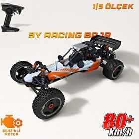 Resim SY Racing 1/5 Baja 5B 30.5CC RTR Kurşunsuz Benzinli 80+KMh 75 CM Turuncu RC Arazi Model Offroad Uzaktan Kumandalı Araba 