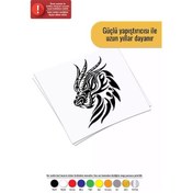 Resim Ejderha Kafası - Araç, Oto, Laptop, Duvar Uyumlu Sticker 60 84 Cm 