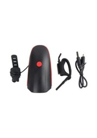 Resim Xbyc 6163 Usb Şarjlı 250 Lümen 140 Db Yüksek Sesli Bisiklet Ön Farı Ve Korna Turuncu 