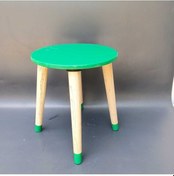 Resim Na Neşeli Ahşap Yeşil Ahşap Çocuk Taburesi.çocuk Sandalyesi.çalışma Masası .renkli Çocuk Odası Sehpa Çiçeklik Yeşil 