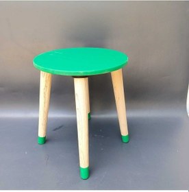 Resim Na Neşeli Ahşap Yeşil Ahşap Çocuk Taburesi.çocuk Sandalyesi.çalışma Masası .renkli Çocuk Odası Sehpa Çiçeklik Yeşil 