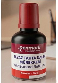 Resim Beyaz Yazı Tahta Kalemi Mürekkebi 30 Ml 1 Adet Penmark Tahta Kalemi Mürekkepi Kolay Silinebilir Doldurulabilir Canlı Renk Kırmızı 