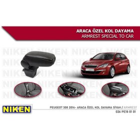 Resim Peugeot 308 Kol Dayama Kolçak Vidasız Konsol 2014+ Niken 