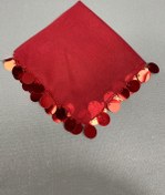 Resim Hobigram Kırmızı Pullu Lüx Halay Mendili – Özel Tasarım, Aksesuar, Kaliteli Üretim, Göz Alıcı Stil – Kına Eğ 