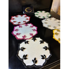 Resim ARS Home Decor 6'lı Taşlı Sunum Peçetesi, Renkli Kokteyl Peçetesi 