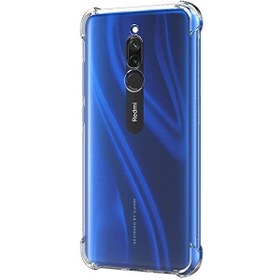 Resim Xiaomi Redmi 8 Antishock Ultra Koruma Sert Kapak Şeffaf Kılıf 