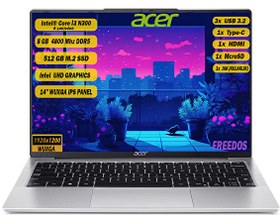 Resim Aspire Intel Core i3-N300 14" 8 GB RAM 512 GB SSD WUXGA IPS FreeDOS Taşınabilir Bilgisayar NX.KS9EY.002 