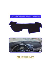 Resim Volkswagen Polo 2001-2009 Dürbün Torpido Koruma Halısı Mavi Kenar 