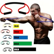 Resim Çok Yönlü 8 Şekilli Boks Direnç Bandı - Dayanıklı TPE, Erkekler & Kadınlar için Açık Hava Spor Salonu, Karate, Yoga & Pilates Antrenmanları için İdeal 