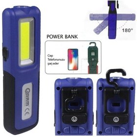 Resim Zenvia Arm Esen109 Şarjlı Led Fener Mıknatıslı Lamba Powerbank 420 Lumen Znv2026 Çok Renkli 