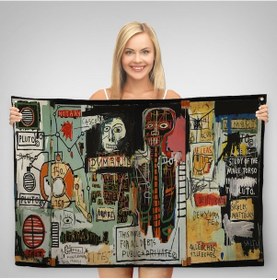 Resim Jean Michel Basquiat Notary Kanvas Duvar Örtüsü-halısı-5002 