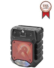 Resim Kts-1171 Mikrofonlu Ledli Bluetooth Hoparlör Usb-Tf-Fm-Bluetooth 