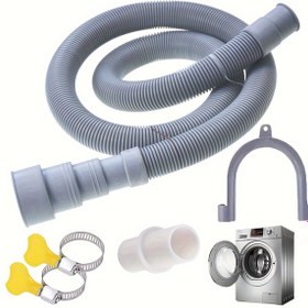 Resim Çamaşır Makineleri için Ağır Hizmet Esnek Drenaj Hortumu - Uzatılabilir, Çoklu Bağlantı Elemanlarıyla Kalınlaştırılmış, 2m/3m/4m/5m Uzunluklarda & 20/24/30/38mm Çaplarda Mevcut 