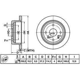Resim Mga-50394 - Fren Dısk Arka Duz 258-4 Chevrolet: Lacettı 04 - 