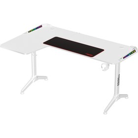 Resim Twisted Minds WARRIOR TM-Y-LW-RGB L DESIGN BEYAZ OYUNCU MASASI - SOL 