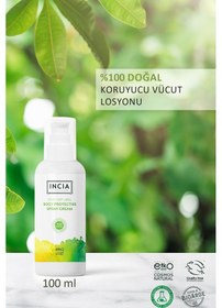 Resim INCIA %100 Doğal Koruyucu Vücut Losyonu Sprey Yenidoğan Bebek Çocuk İçin Limon Okaliptus Vegan 100 ml 