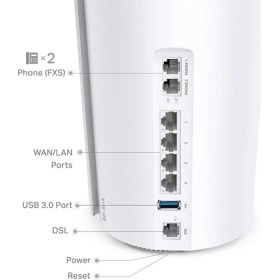 Resim Pearl Shop Deco X73-DSL 1-Pack, AX5400 Mbps, Dual-Band, Gigabit Ethernet Portları, 150 Cihaza Kadar Bağlantı, 270 M² 'ye Kadar Kapsama, Fiber Destekli Wi-Fi 6 Vdsl Mesh Modemi 