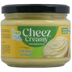 Resim Vegan Milk Cheez Cheddar Krem Peynir 250g 