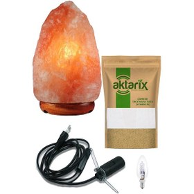 Resim 3-5 Kg Himalaya Tuz Lambası + 1 Kg Yemeklik Çankırı Kaya Tuzu 