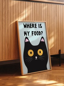 Resim Kedi - Yemeğim Nerede? - 21x30 cm 