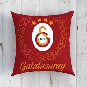 Resim Taç Lisanslı Galatasaray Aslan Figürlü Kırlent 