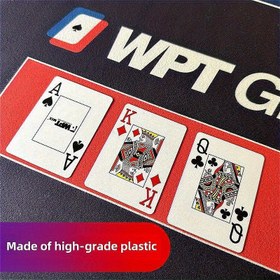 Resim 2 Adet WPT Resmi Texas Hold'em Poker Kartı - Profesyonel Turnuva Kalitesi, Kaymaz Sessiz Kaplama & Mavi Çekirdek Anti-Perspektif Tasarım, 80.000 Döndürme Dayanıklı PVC, Holografik Sertifikalı Para Oyunları İçin, Poker Aksesuarları, Kart Oyunu Aksesuarları, Dayanıklı Oynatma Kartları, Ev Oyunları, Yüksek Kaliteli PVC, Kart Oyunu Tutkunları 