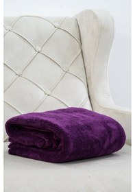 Resim Mulberry Wellsoft Peluş Polar Mor Televizyon Battaniyesi Çift Kişilik 220x230 Mor 