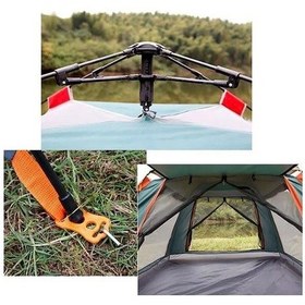 Resim Tenteli 6 Kişilik Otomatik Çadır 240x240x155 Cm Çadır Çantalı Çadır - Sineklikli Çadır Karışık/çok Renkli Çok Renkli 