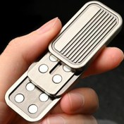Resim Üç Katmanlı Manyetik İtme Kartı - Fidget Kaydırıcı - Metal Fidget Oyuncaklar - Manyetik EDC - Yetişkinler için Haptik Fidget Oyuncakları 