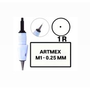 Resim H RUN GLOBAL 20 Adet ( Artmex - M1-R - 0.25mm -R1 ) Değiştirilebilir Kartuş Kalıcı Makyaj Ucu (İğne) 