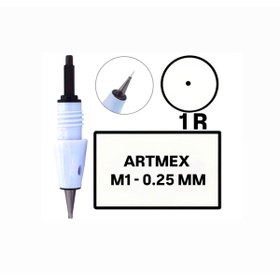 Resim H RUN GLOBAL 20 Adet ( Artmex - M1-R - 0.25mm -R1 ) Değiştirilebilir Kartuş Kalıcı Makyaj Ucu (İğne) 
