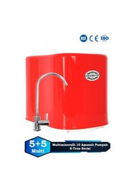 Resim Sumarkt S-tron 10 Aşamalı 12 Lt Metal Tanklı Membran Teknolojili Mineralli Pompalı Su Arıtma Cihazı 