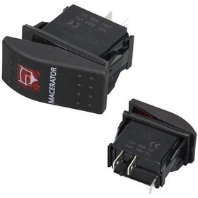 Resim Powermaster Macaratör Sembollü Işıklı 3 Pinli On-off 12-24v Marin Switch-179260 