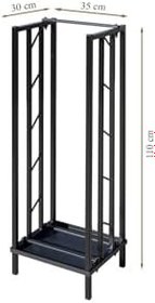 Resim Dekoratif Metal Şömine Ve Soba Yanı Odunluk 