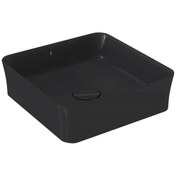 Resim Bocchi Slim Line Kare Lavabo 38x38 Cm Parlak Siyah 