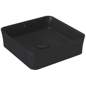 Resim Bocchi Slim Line Kare Lavabo 38x38 Cm Parlak Siyah 