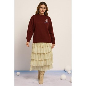 Resim Fashion Friends Nakışlı Kadın Kazak 25K0313K1 (25K0313K1) 