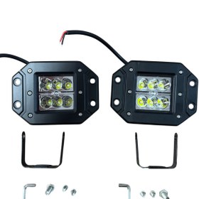 Resim Carub Off-Road Lamba Çalışma Lambası Projektör 6 Led 18W 10-30V Beyaz Gömme 2 Adet Fiyatı BR 301 05 63 